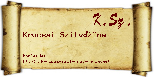 Krucsai Szilvána névjegykártya